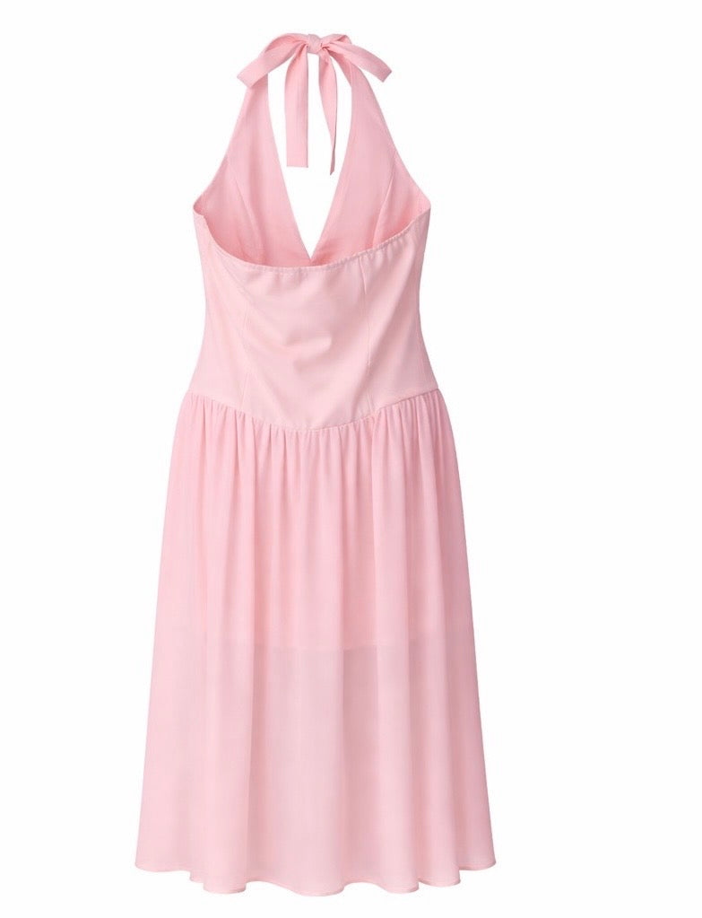 Candy Sun Dress  - Light Pink , Butter Yellow , Light Blue , White