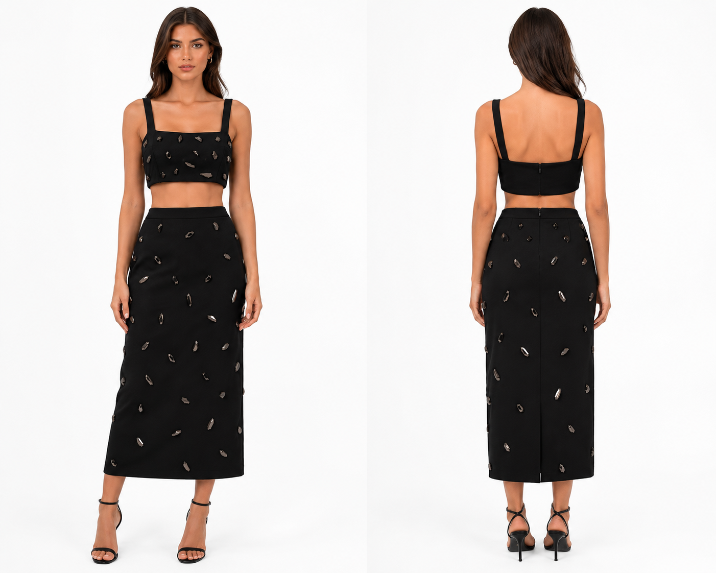 Mirage Embellished Set ( Blue , White , Black