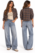 Champs Elysees Cropped Plaid Shirt
