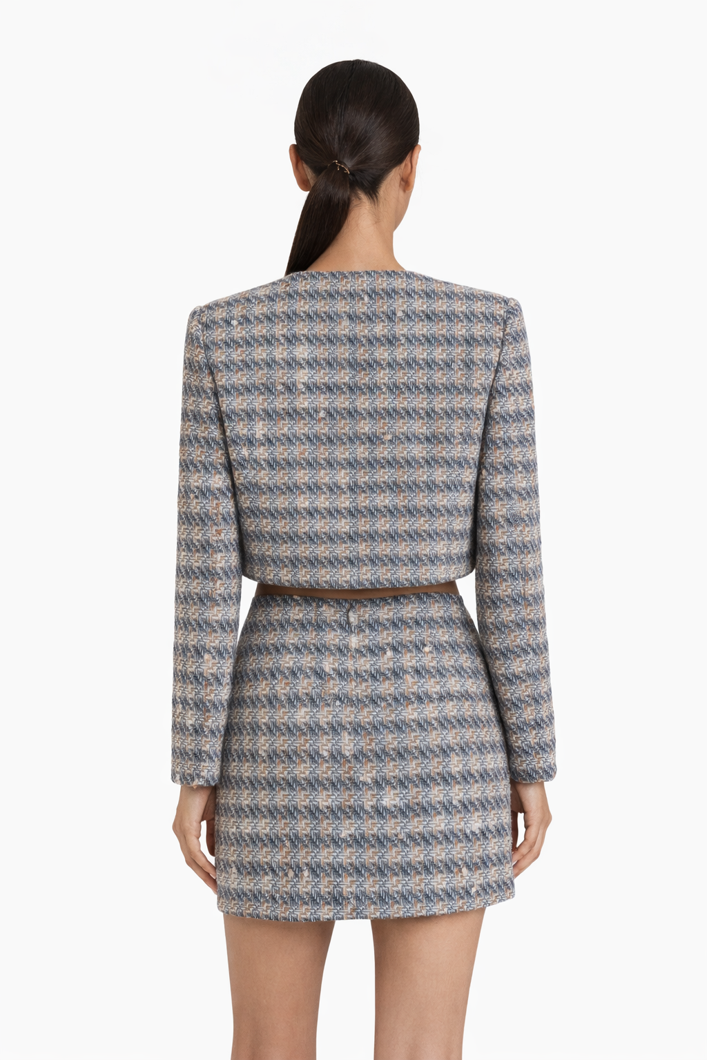 Classic Tweed Cropped Jacket & Mini Skirt Set