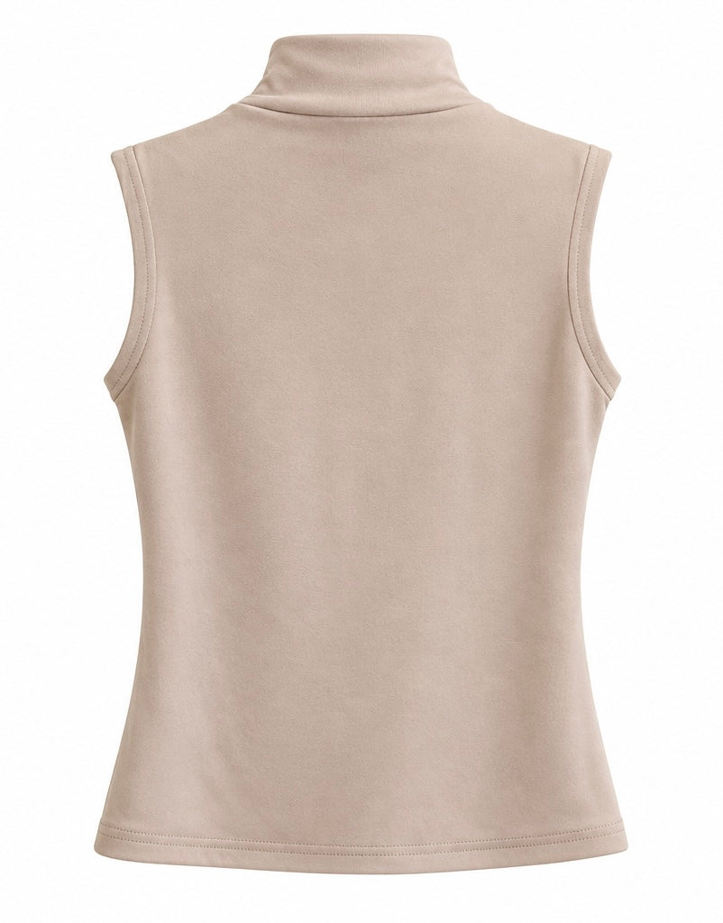Chain Detail High-Neck Top