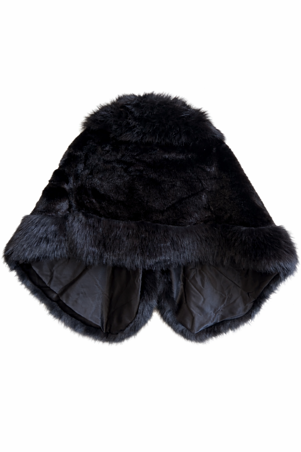 Eco Fur Cape Black