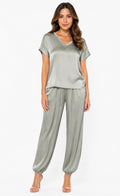 Sage Satin Lounge Set