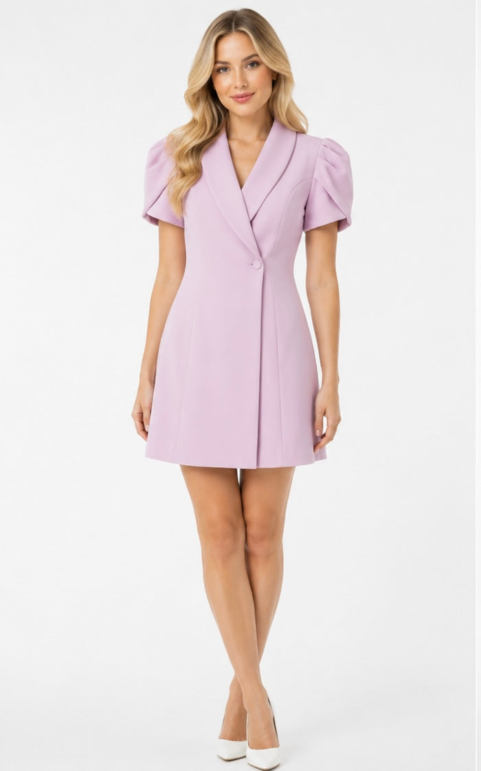 Candy Blazer Dress ( Pistache , Blue , Pink , Lila , White , black )