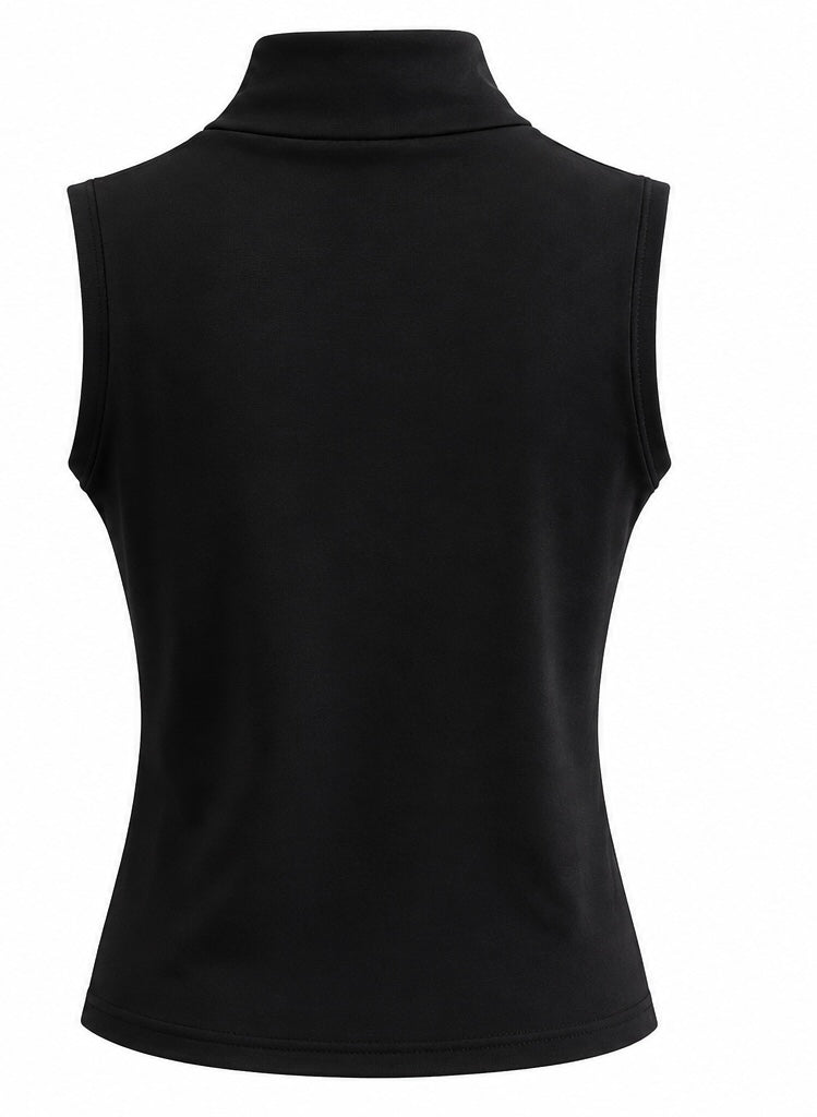Chain Detail High-Neck Top