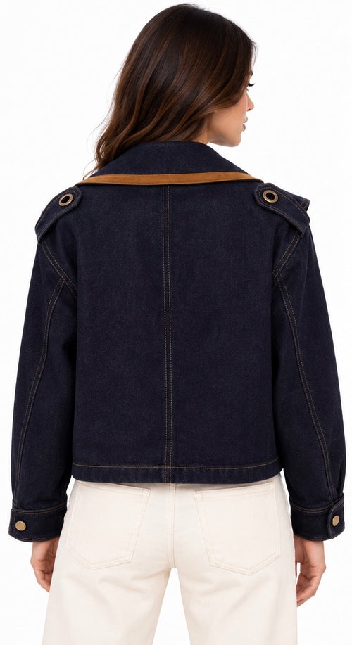 Cognac Edge Denim Jacket