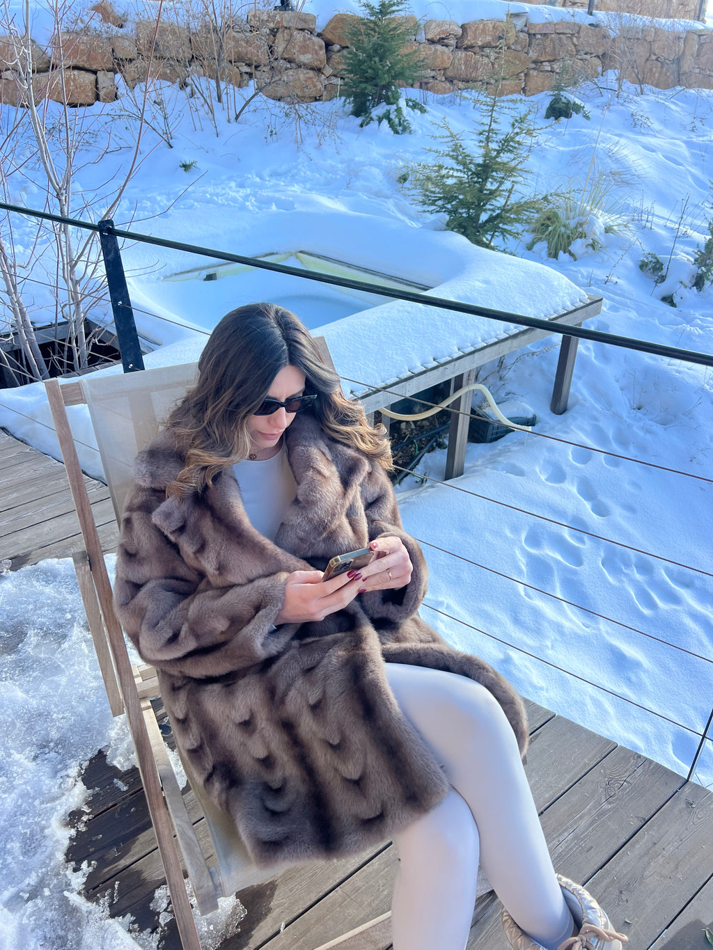 The Alpine Luxe Eco Fur Coat