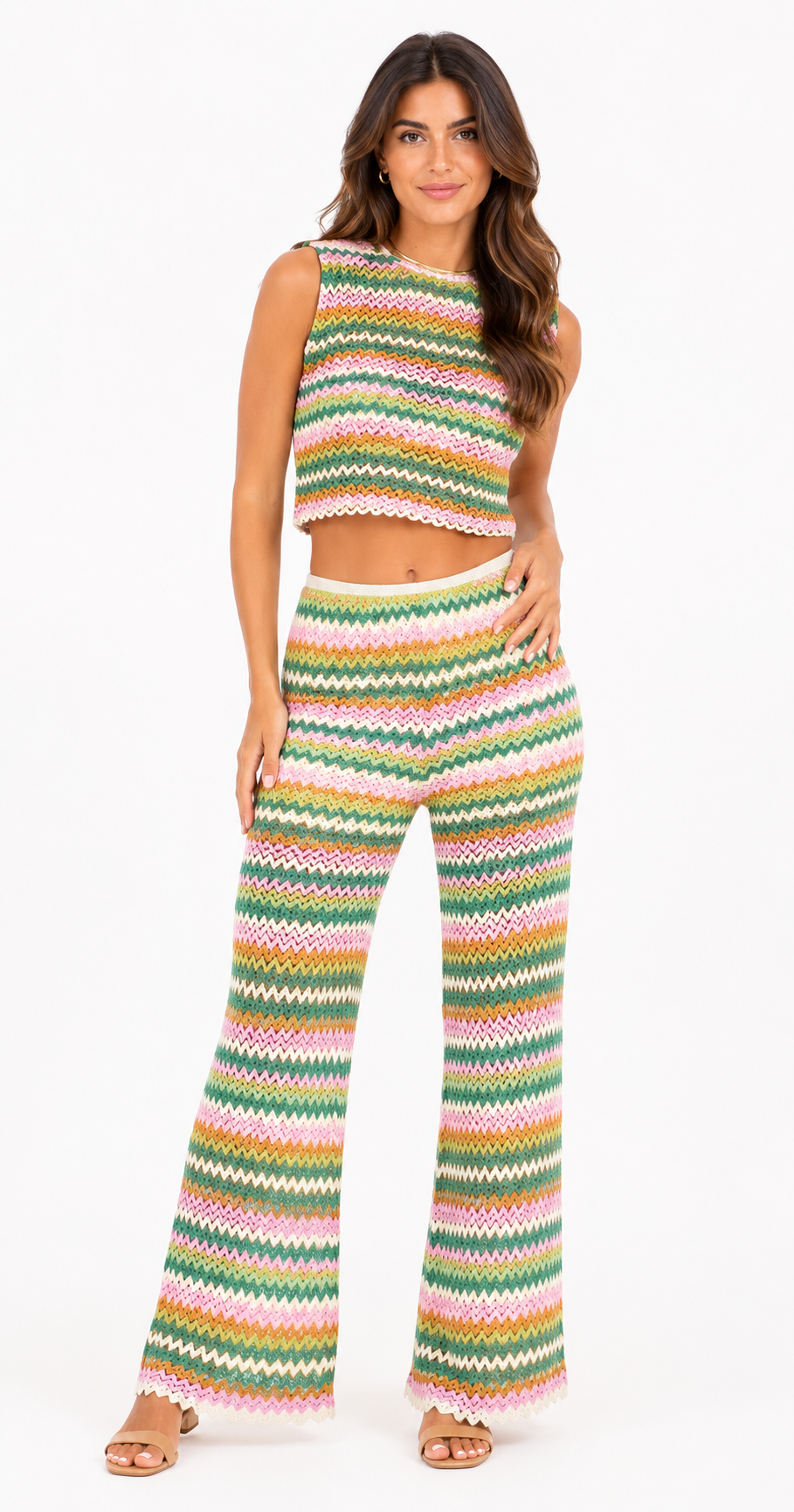 Sunset Breeze Set ( fushia , Green )