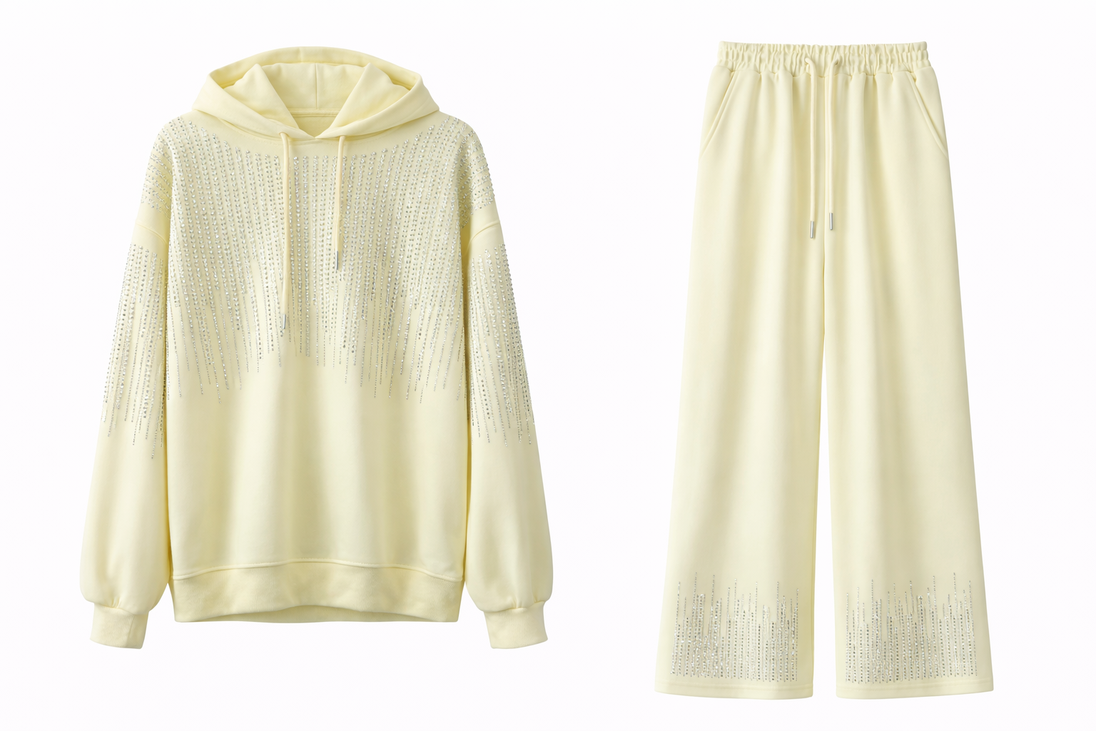 Joggers Set lemon , Sky blue , White