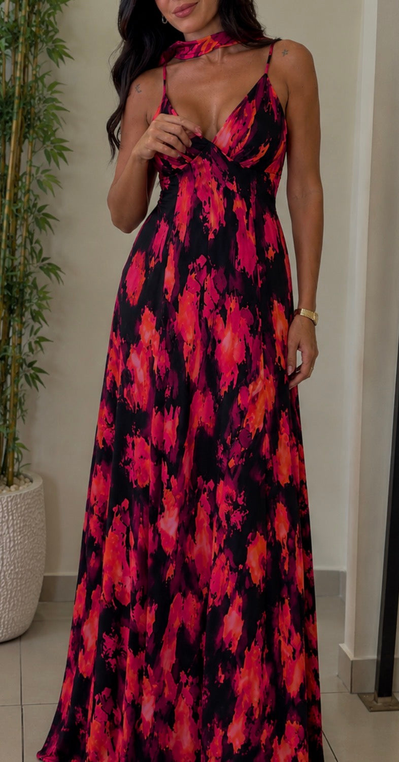 Midnight Bloom Maxi Dress
