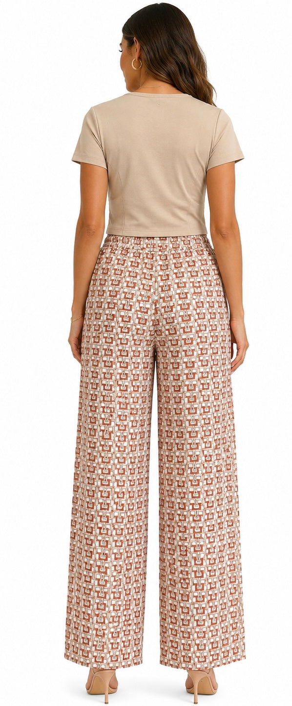 Silk Printed Pants