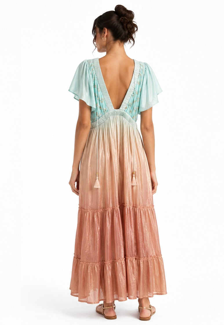 Sunset Breeze Tiered Maxi Dress