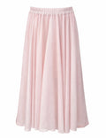 Blush Pink Flowy Midi Skirt