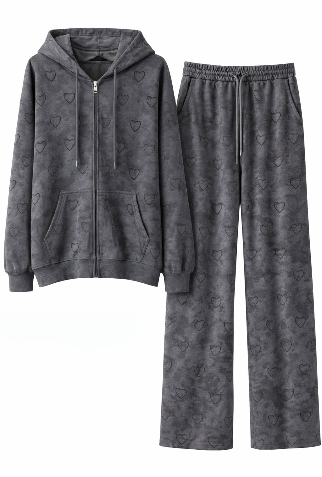 Heart Print Cozy Lounge Set