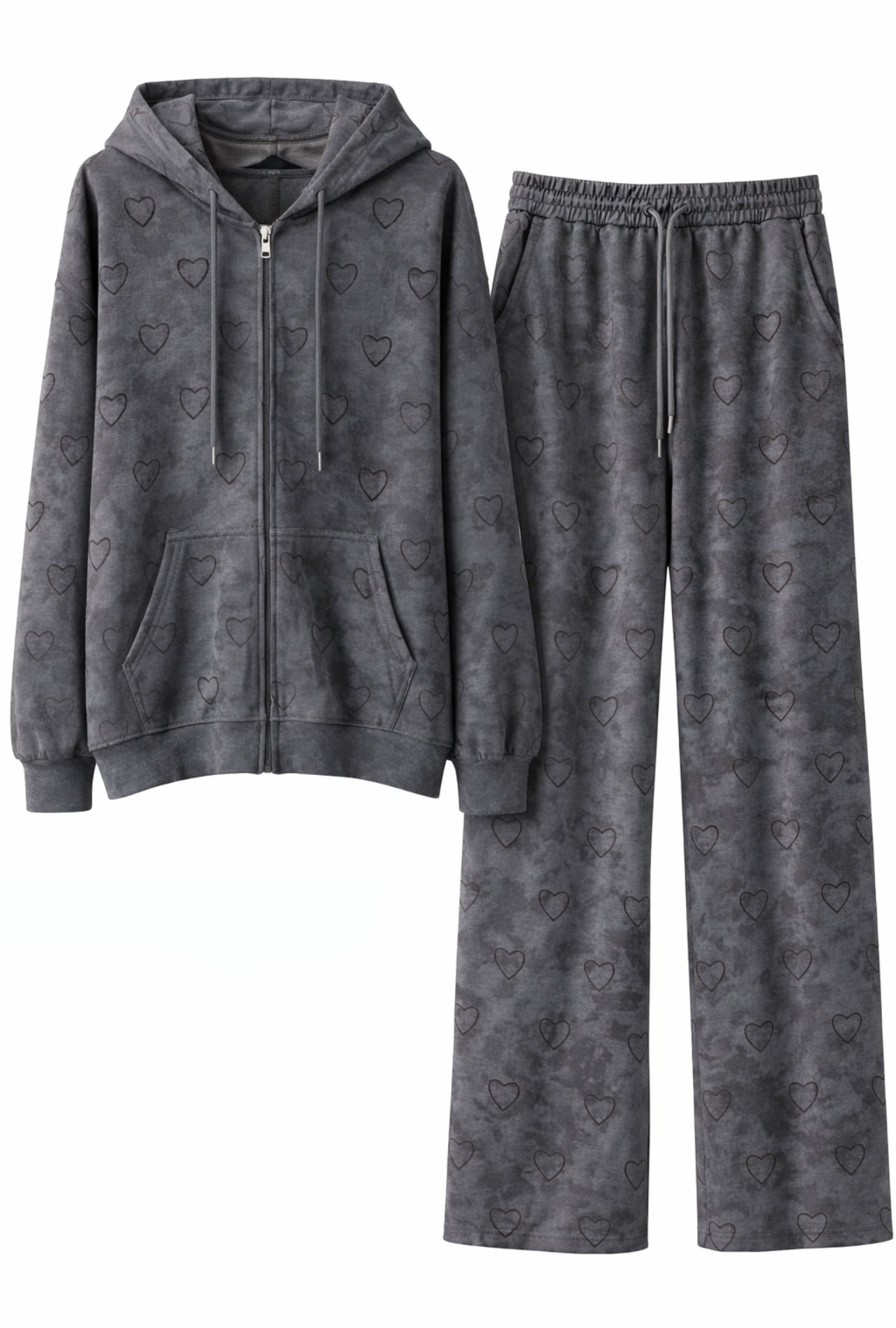 Heart Print Cozy Lounge Set