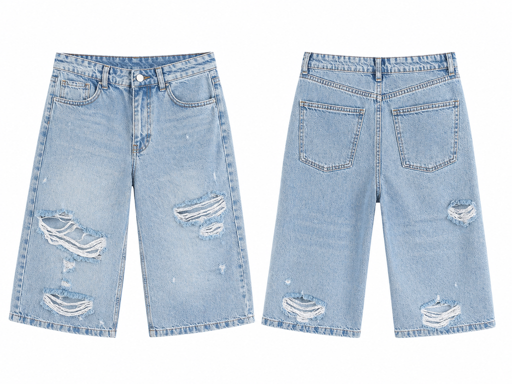 Bermuda Jeans Shorts ( grey , blue )
