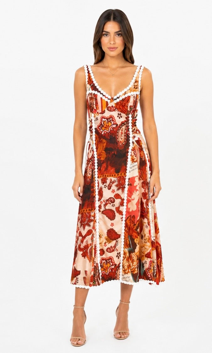Rustic Charm Midi Dress