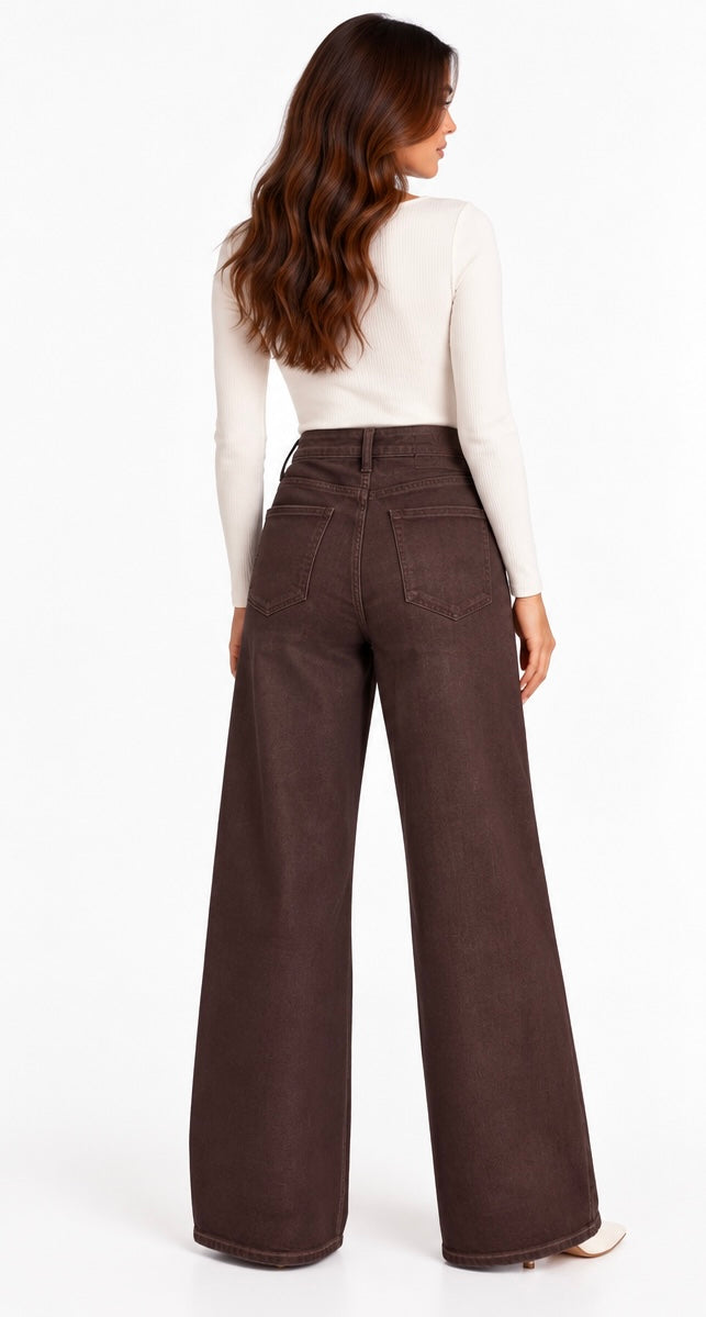 Brown wide leg Jeans