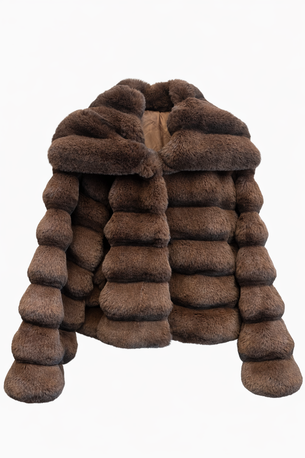 Runway-Inspired Brown Fur Jacket