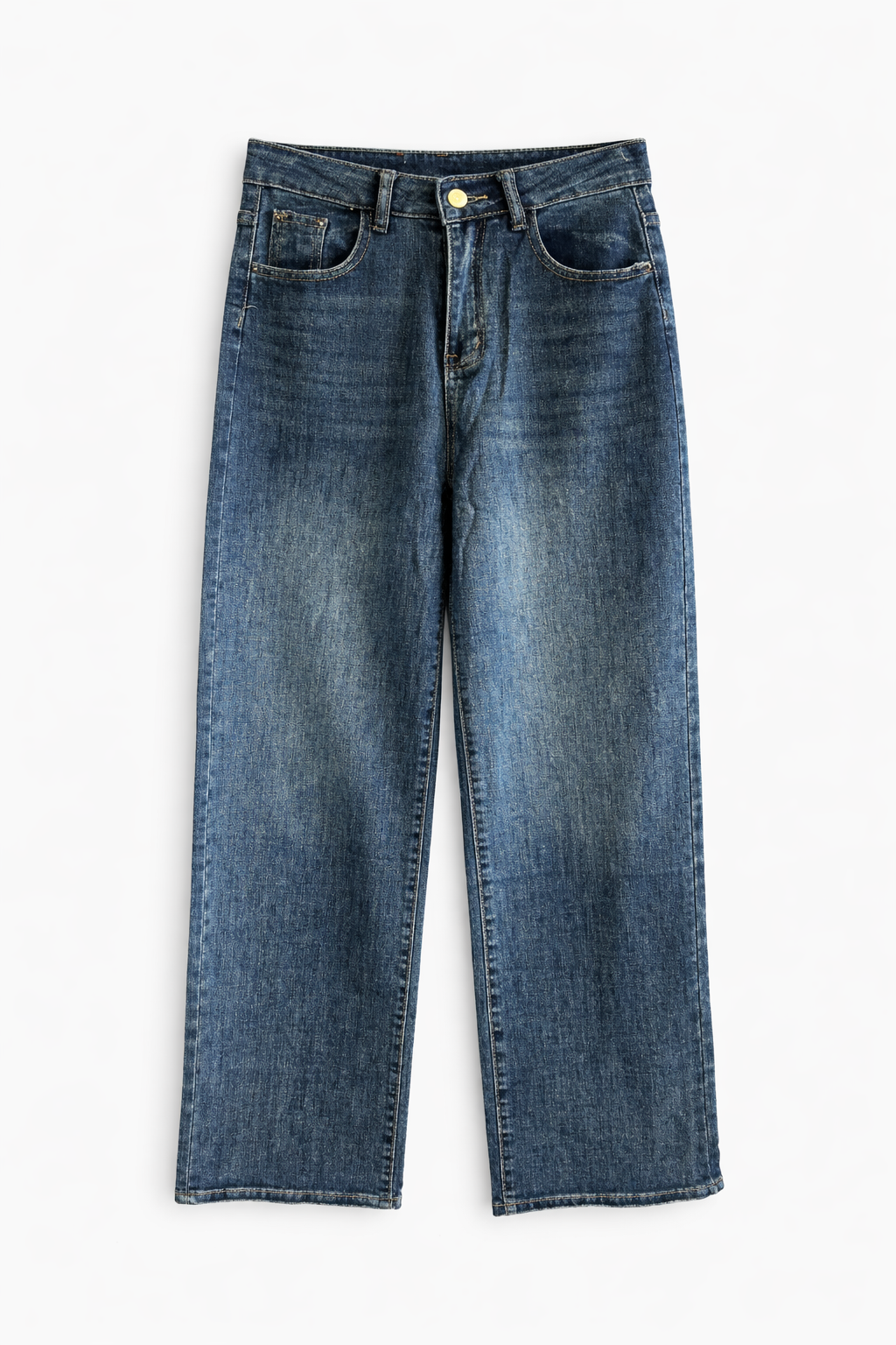 Classic Blue Straight-Leg Jeans