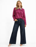 Navy Blue Wide Leg Pants