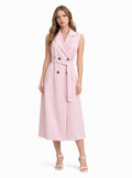 Blush Pink Belted Blazer Dress