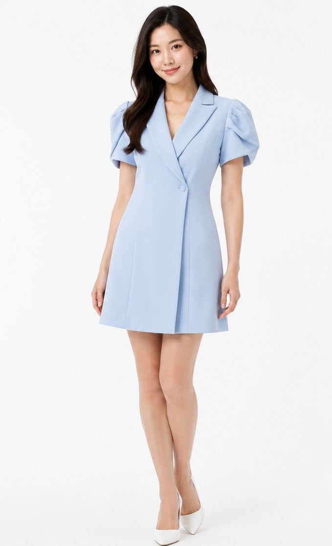 Candy Blazer Dress ( Pistache , Blue , Pink , Lila , White , black )