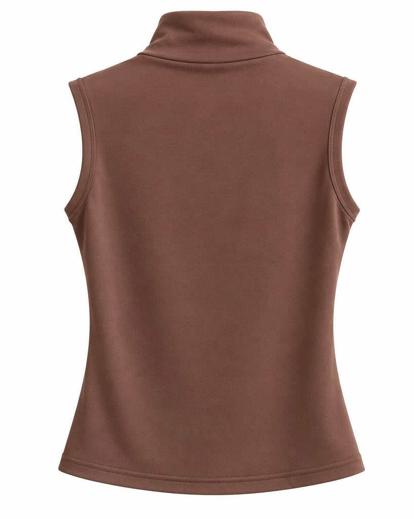 Chain Detail High-Neck Top