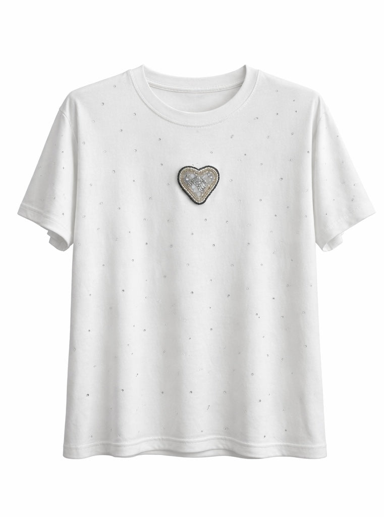 Heart Patch Sparkle Tee