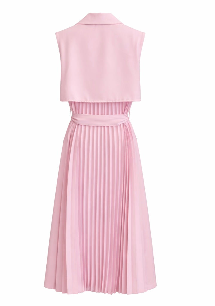 Blush Pink Belted Blazer Dress
