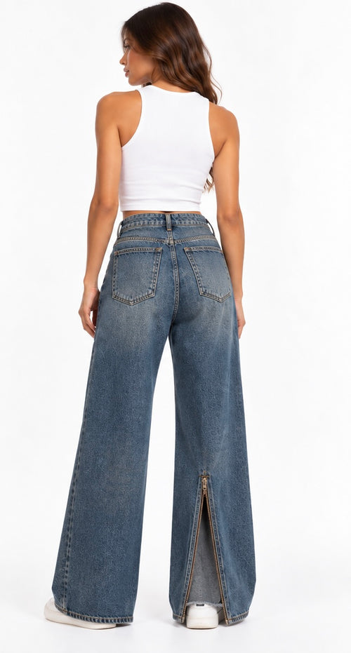 Back zipper detail Jeans