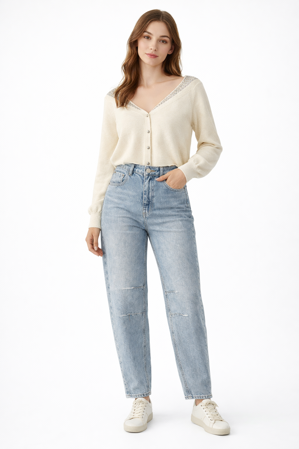 High-Waisted relaxed Fit denim Jeans