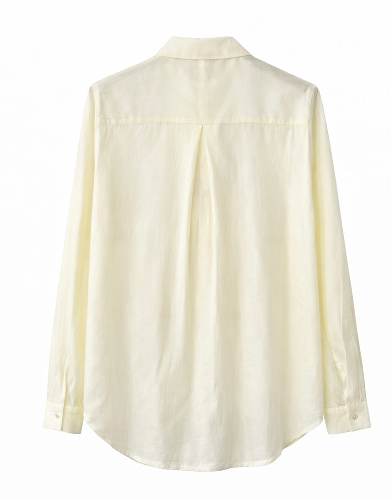 Embellished Collar Lightweight Sheer Shirt