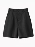Classic Black Tailored Shorts - Sky blue , Light Pink , Black