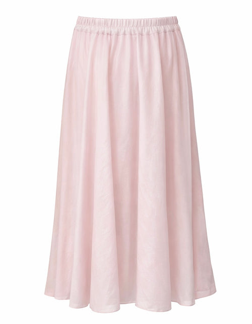 Blush Pink Flowy Midi Skirt