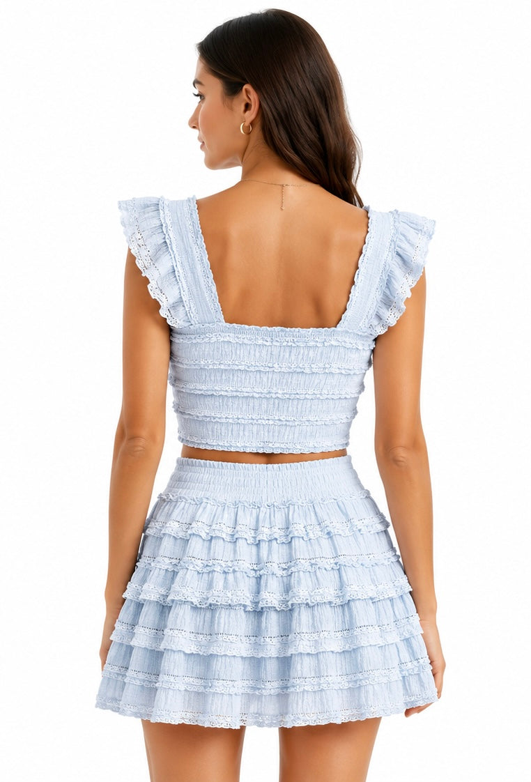 Midnight Ruffle Set ( Butter Yellow , Sky Blue , Black )