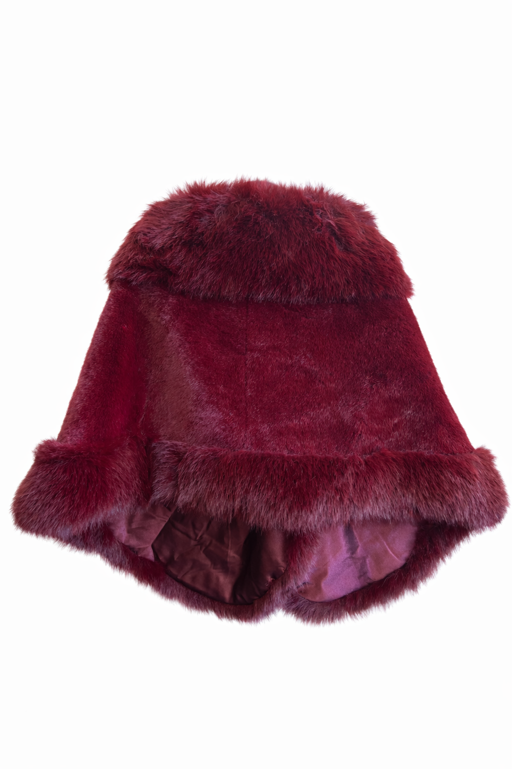 Eco Fur Cap Burgundy