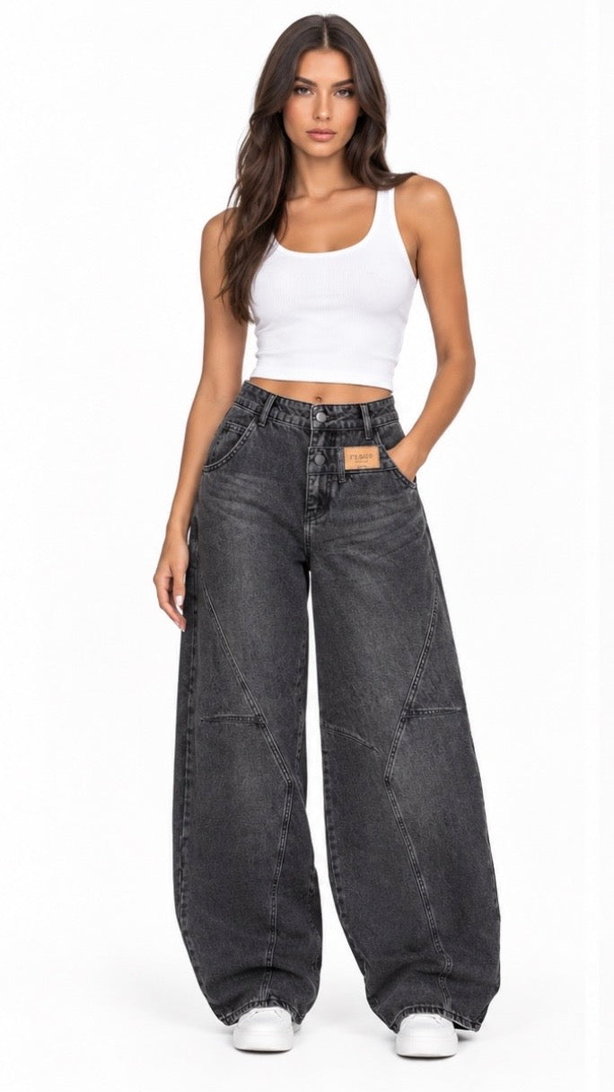 Baggy Cargo Jeans ( Blue , Black )