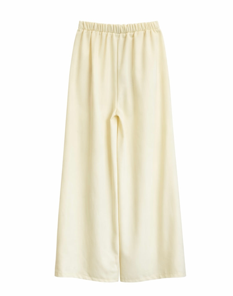 Classic wide leg trousers - Yellow , Blush Pink