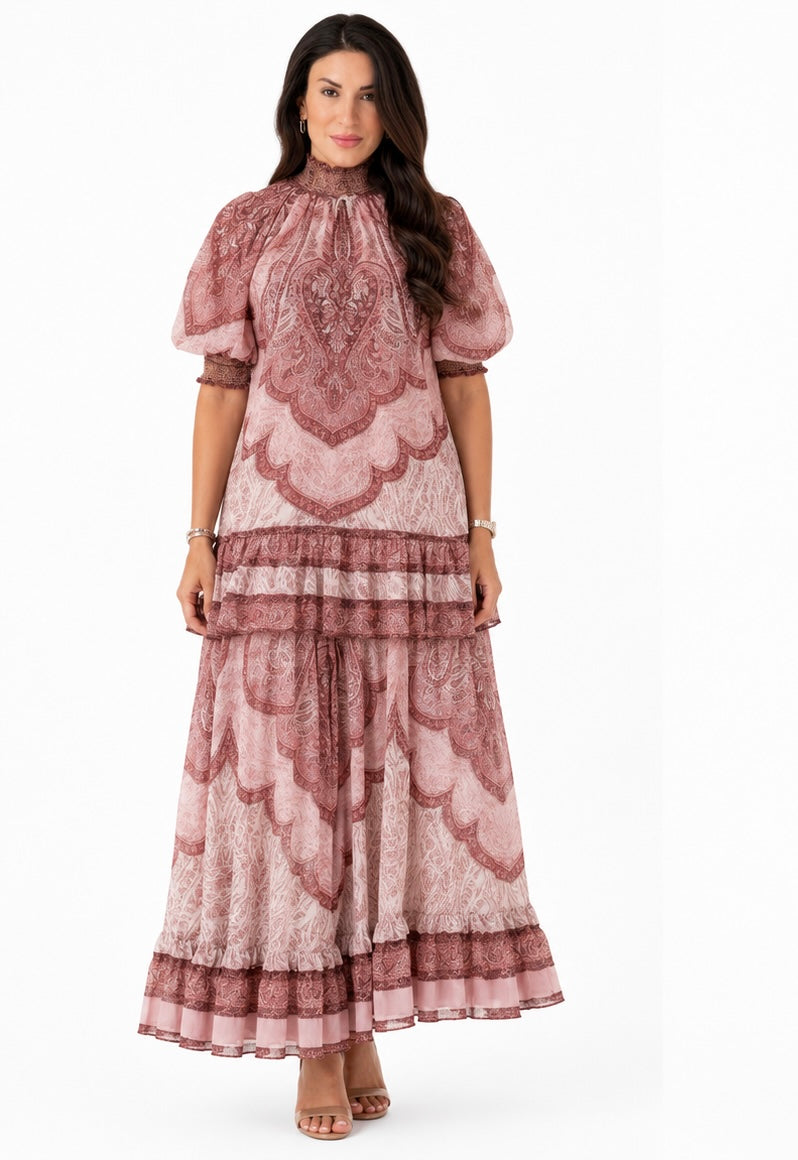 Rosé Paisley Two-Piece Set