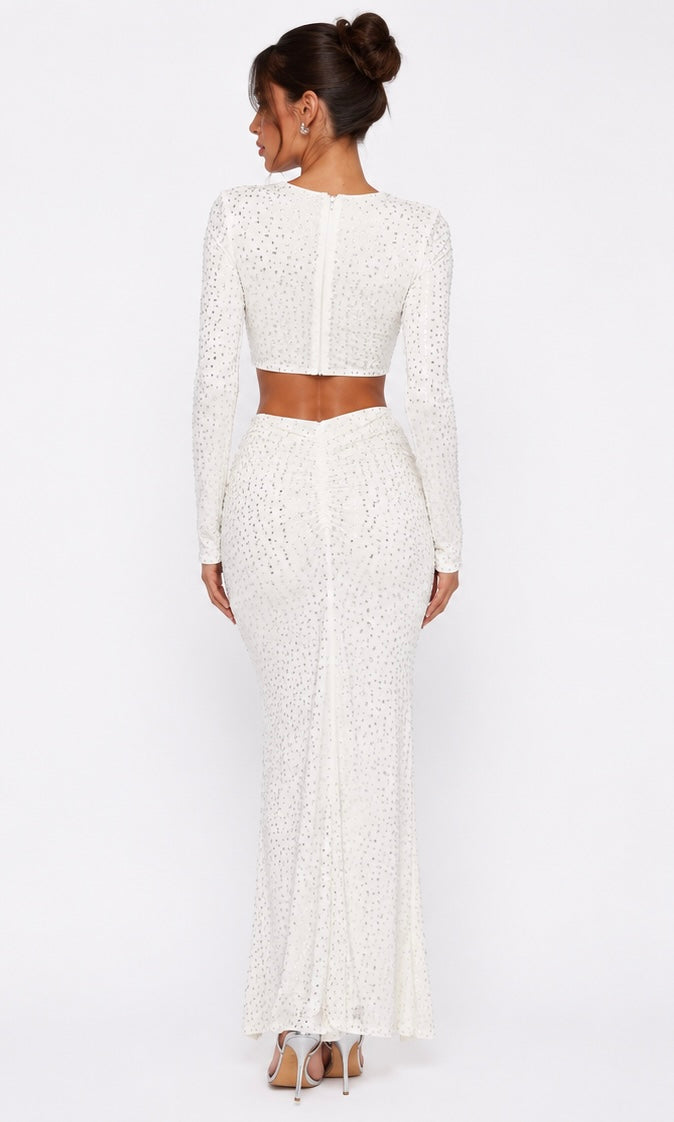 Crystal Two-Piece Set ( Mint , White )