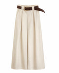 Clasic Beige Pants with Brown Belt