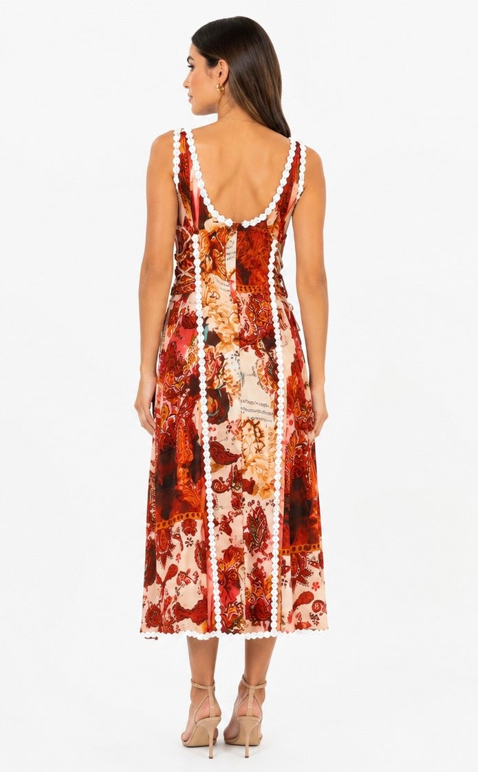 Rustic Charm Midi Dress