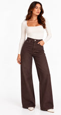 Brown wide leg Jeans