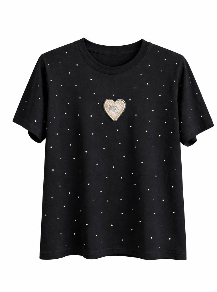 Heart Patch Sparkle Tee