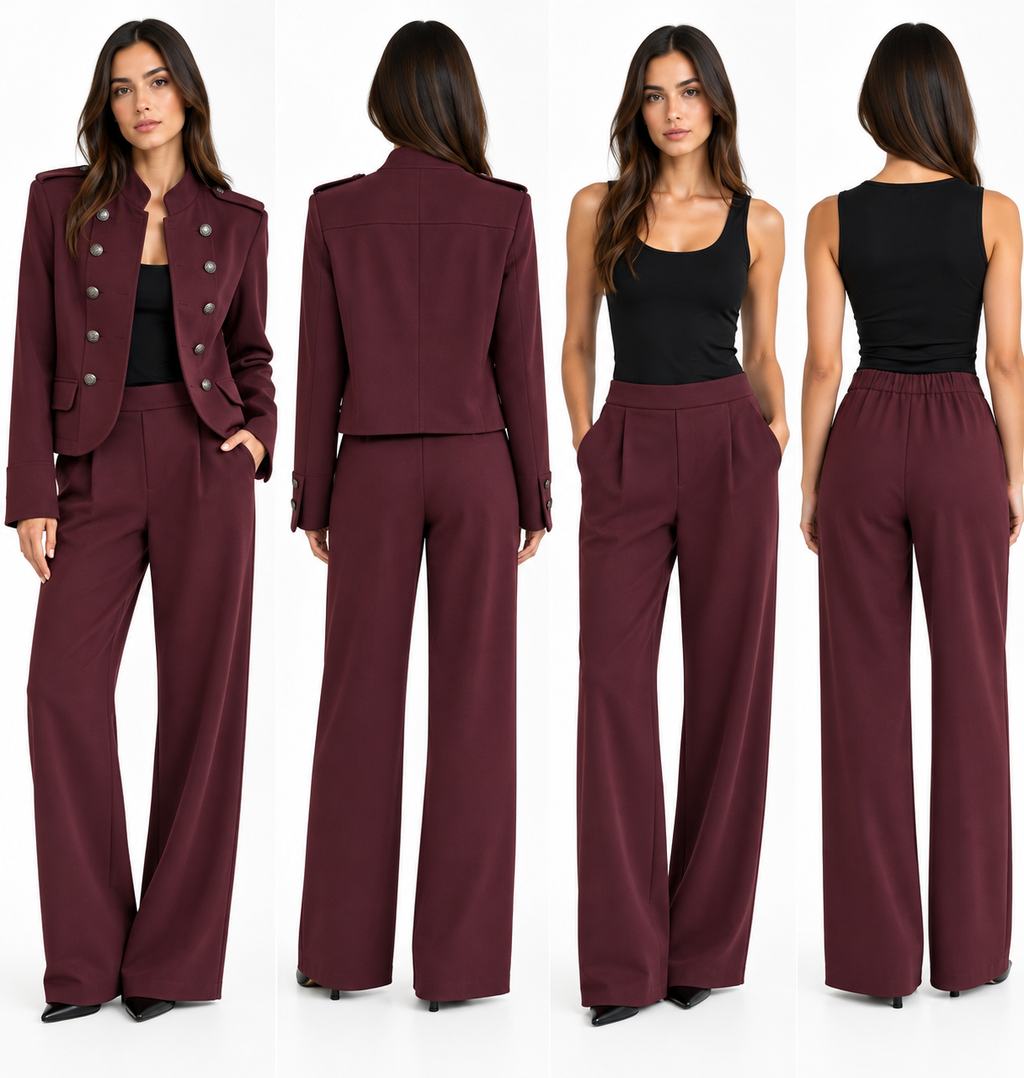 Napoleon Tailored Set ( Grey , Burgundy , Brown )