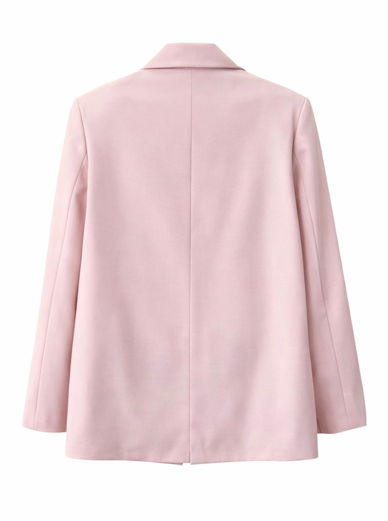 Azure Lace Blazer - Blush Pink , Light Blue