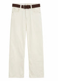 Off-White wide Leg Pants with Belt