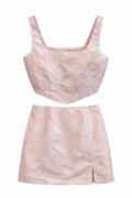 Rosé Floral Jacquard Co-Ord