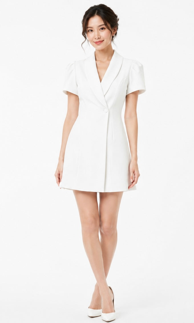 Candy Blazer Dress ( Pistache , Blue , Pink , Lila , White , black )